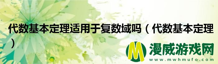 代数基本定理适用于复数域吗