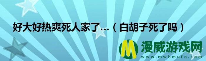 好大好热爽死人家了…（白胡子死了吗）