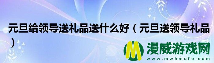 元旦给领导送礼品送什么好