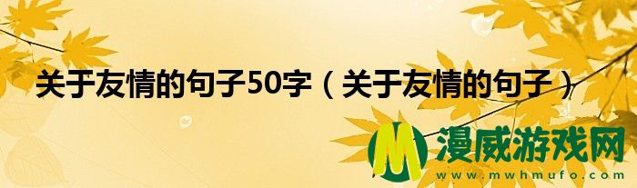 关于友情的句子50字（关于友情的句子）