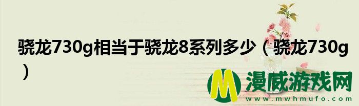 骁龙730g相当于骁龙8系列多少（骁龙730g）