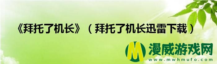 《拜托了机长》（拜托了机长迅雷下载）