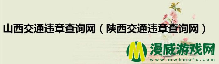 山西交通违章查询网（陕西交通违章查询网）