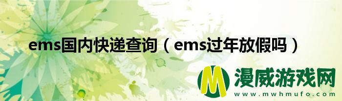 ems国内快递查询（ems过年放假吗）