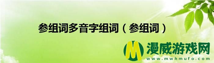 参组词多音字组词（参组词）