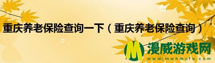 重庆养老保险查询一下