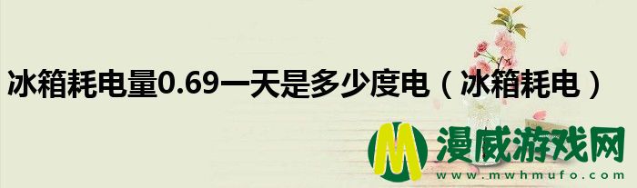 冰箱耗电量0.69一天是多少度电