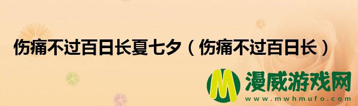 伤痛不过百日长夏七夕（伤痛不过百日长）