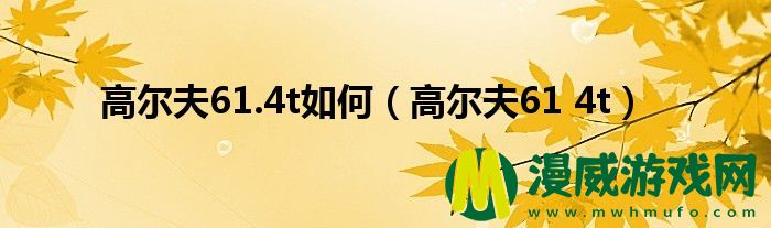 高尔夫61.4t如何（高尔夫61 4t）